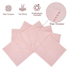 Pano de Limpeza de Joias 400 Peças, Pano de Polimento Profissional Embalado Individualmente, Pano de Polimento de Prata Rosa 3,15 X 3,15 Polegada