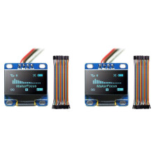 2X I2C Oled-Scherm 0.96 Inch IIC Seriële LCD LED Module SSD1306 128 64 voor met 80 Pcs Dupont Draad