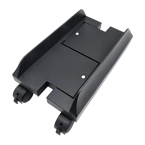 Adjustable PC Tower Stand with Locking Caster Wheels, Black Computer Tower Holder for Dust Protection