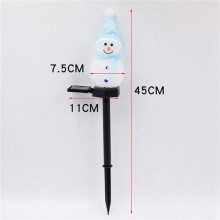 2X Décorations de Noël Lumières Solaires Décor de Jardin Extérieur Bonhomme de Neige-Ornements de Noël Décor de Jardin à Énergie Solaire F