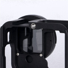 10X for 9/10/11 Camera Expansion Diving Protective Cover Aluminium Alloy Portable Housing Case, Black