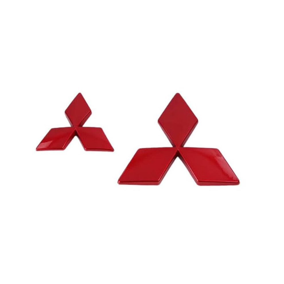 Emblem Car Badge Decal For Mitsubishi Outlander 2005Â2023 Easy Adhesive Installation Red 9330225988199
