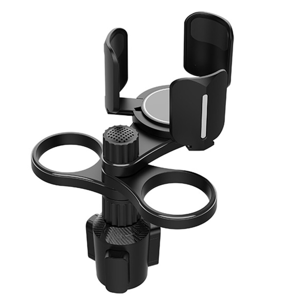 Multifunctional Car Cup Holder Tray 360 Rotatable Dual Cup Storage With Phone Mount For Universal Vehicles 9073542704096