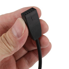 High Quality Black 10 Pin 3.5 mm Jack socket Car USB AUX IN Adapter Cable For E39 E53 BM54 X5 E46