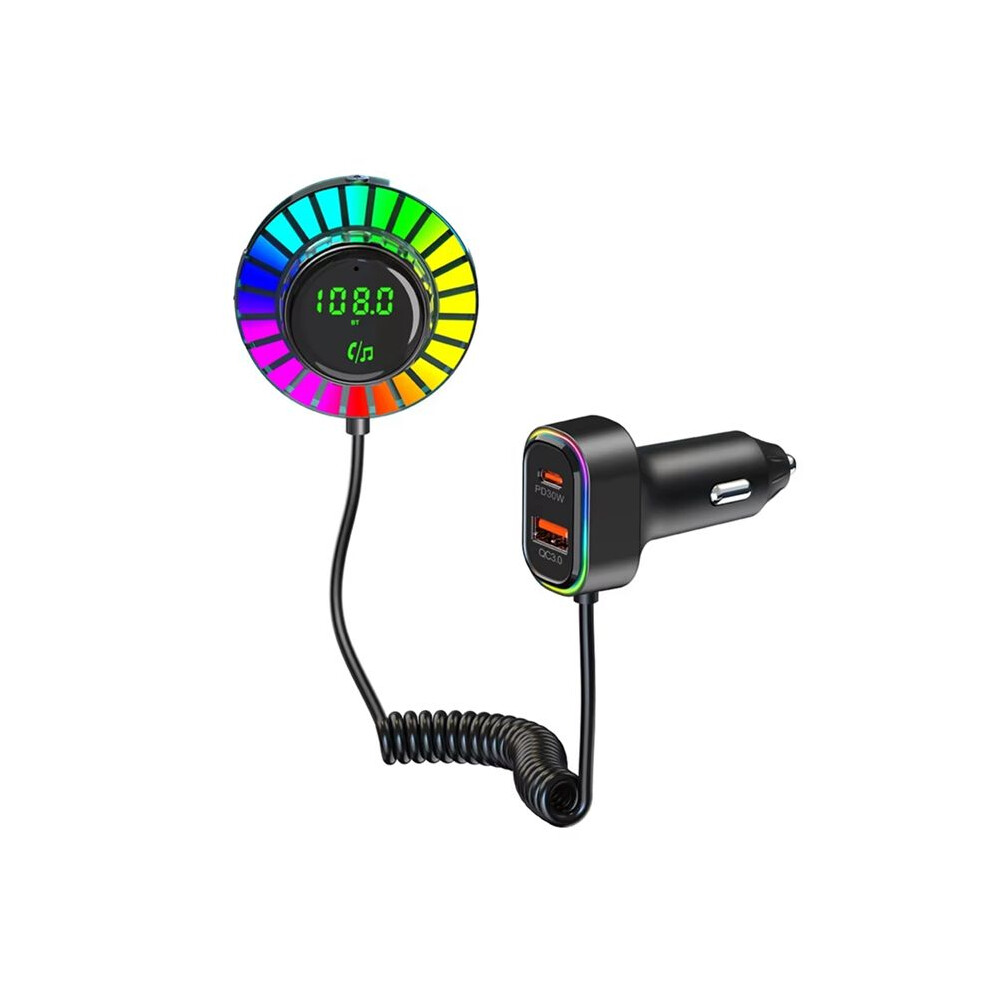 5.3 Fm Transmitter Car Adapter, Pd30w & Qc3.0 Wireless Fm Radio Transmitter For Car With Air Vent Installation 6031005007033