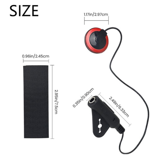 2X T-11 Portable EQ Piezo Pickup Transducer för Akustisk Gitarr Ukulele Violin 2