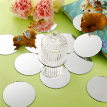 50 Stuks Acryl -Formaat Ronde Spiegel Zelfklevend Kleine Ronde Spiegel Ambachtelijke Spiegeltegels voor Ambachten (5 Inch in Diameter)