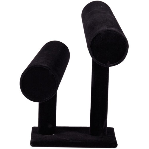 3X 2-Tier Bangle Bracelet Display Holder T-Bar Stand Black 2