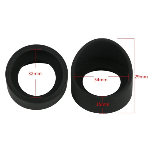 Rubber Eyepiece Guards 34mm Oblique Eye Shields for Binocular Microscope Blocks Stray Light 1