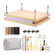 Buchbinde-Sets, Holzbuch-Pressmaterialien, Buchbindezubehör für Heimwerker, Ahle, Gewachster Faden, Falzbein