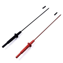 Cables de Prueba para Multímetro de 600 V y 10 A, Punta de Sonda Trasera de 4 mm, Longitud de Interfaz de 24 Centímetros.
