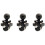 3X Base de Montagem em Trilho de Guiador para Motocicleta com Parafuso Duplo em U com Esfera de 1,5 Polegadas para Câmera  para  para 2