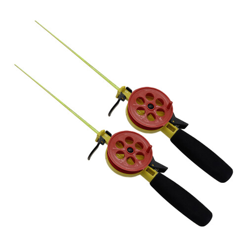 2pcs Ice Fishing Rod High Strength Plastic Construction-L