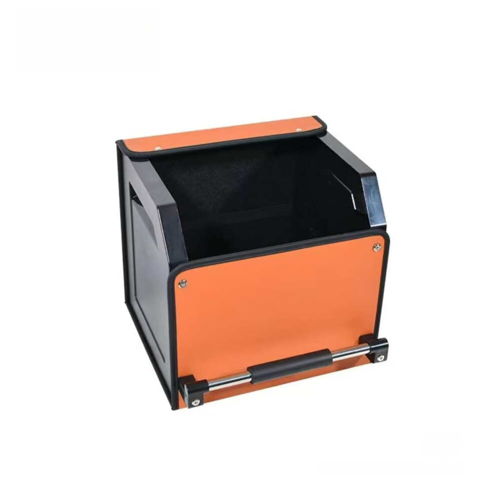 Leather Foldable Car Trunk Organizer For Dodge Ram 1500Â3500, Large Capacity Waterproof Storage Box With Lid And Handle, Orange 9330225988410