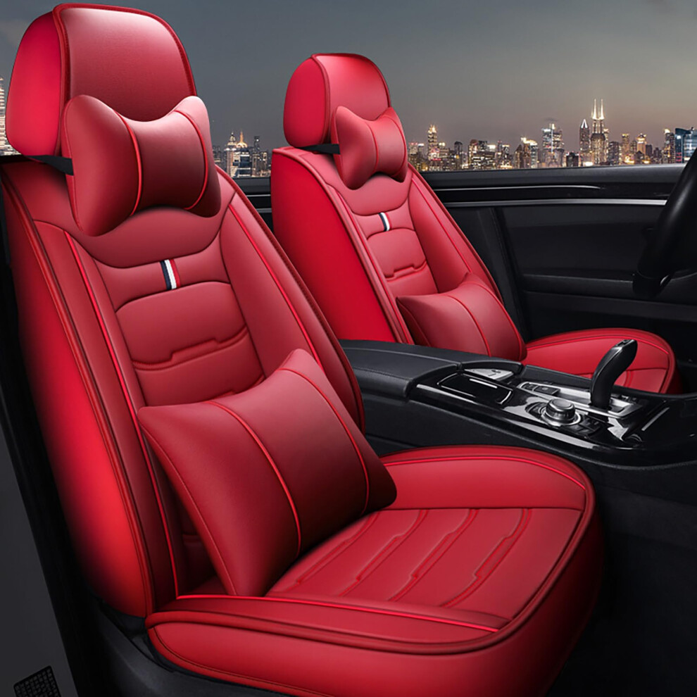 Luxury Pu Leather Car Seat Covers For Bmw X4 G02 2018Â2024, WearâResistant And AirbagâCompatible Red 9330225988540