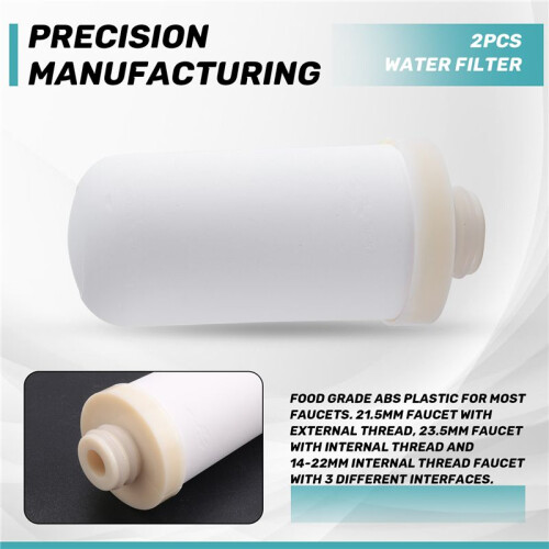 Faucet Water Filter Cartridges, Hima 2 Pack 8-Layer Cleaning Universal Deep Sea Diatom Earth Ceramic Filter 2