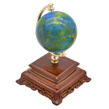 Miniature Globe Decorative Ornament for Dollhouse Photography Props Blue Scale Model Home Decor