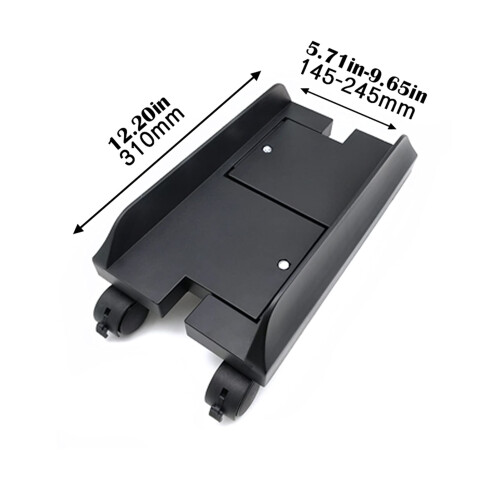 Adjustable PC Tower Stand with Locking Caster Wheels, Black Computer Tower Holder for Dust Protection 1