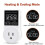 Digital Thermostat Plug Socket, LCD Screen Temperature Controller with Waterproof Sensor Probe for Reptile Home US Plug 1