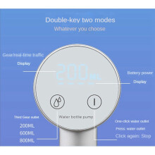 Water Bottle Pump Household USB Electric Foldable Water Suction Device Water Dispenser Water Pump for 5 Gallon Bottle,A