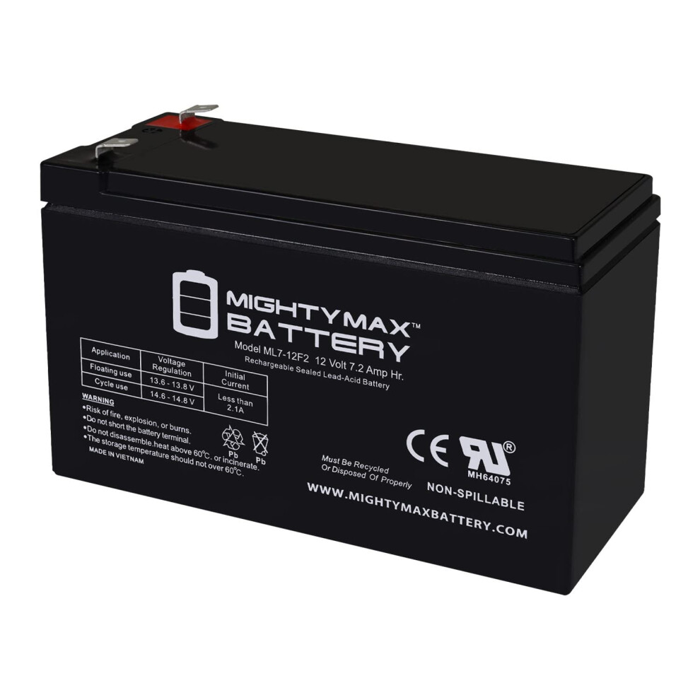 12V 7Ah Sealed Lead Acid Battery Replacement For Apc Bk400b, Reliable Backup Power, F2 Terminal 9092120213003