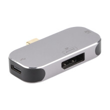 Multifunctional 3-in-1 USB C Docking Station Aluminum Silver 4K 60Hz