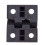 5pcs 63mm x 50mm Cabinet Plastic Hinge Door Hinges Hinge Black 6