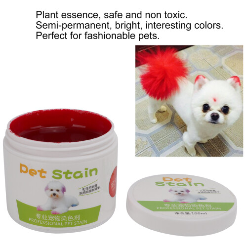 Helles Rot Tierhaarfarbe 100g Sicher Halb Permanent für Hunde 2