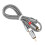 Nylon Shielded 3.5mm to 2RCA Audio Adapter Cable 0.5m Dark Gray 14