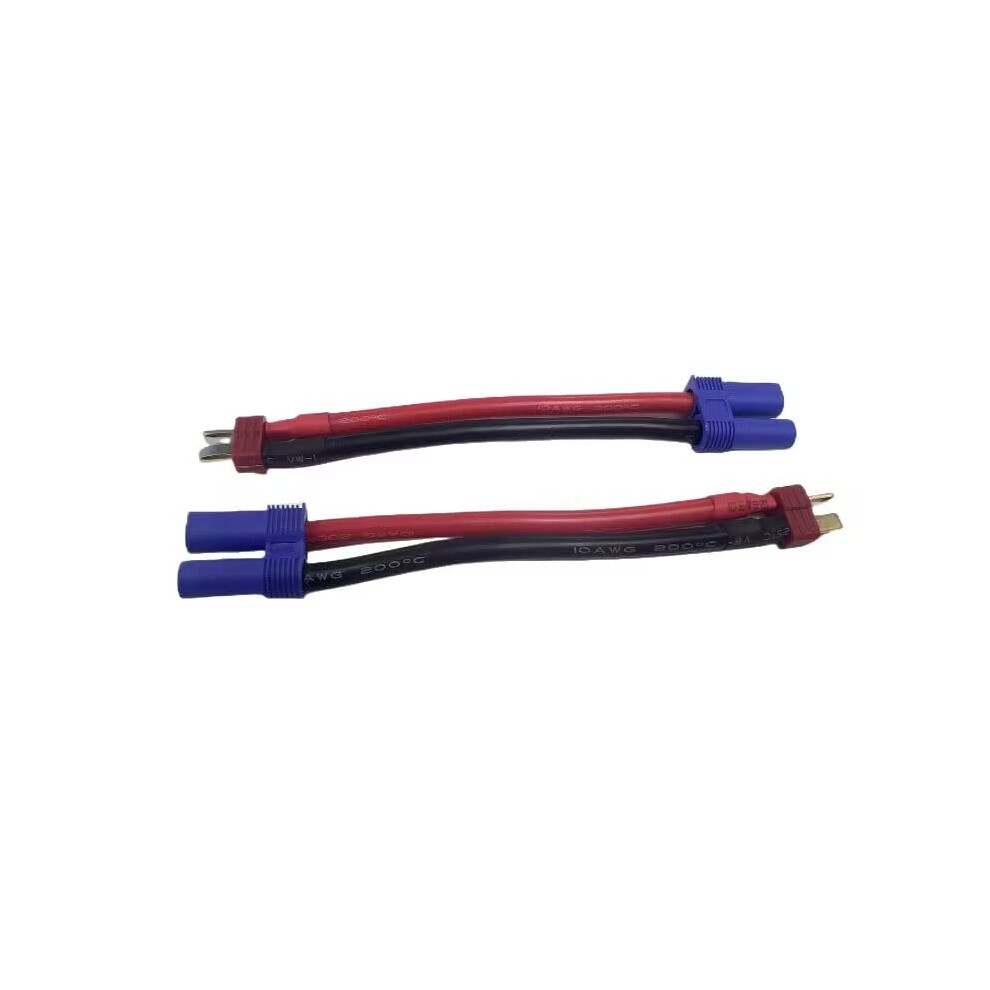 Ec5 Charging Cable T Plug Male To Ec5 Female Adapter 10Awg 10Cm For Rc Battery Charger 2Pcs 9330225988908