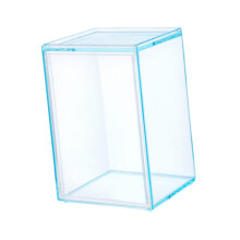 Clear Acrylic Action Figure Display Case Blue Stackable Dustproof Box for Collectibles Storage