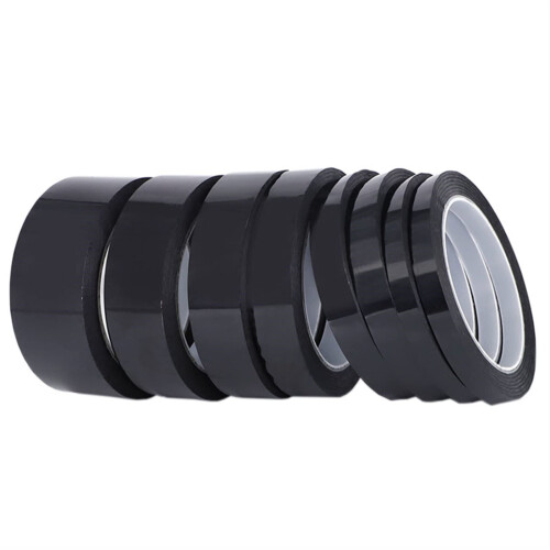 5mm Black Tape 50M  Temperature Resistant Polyimide for Electronics and Powder Coating