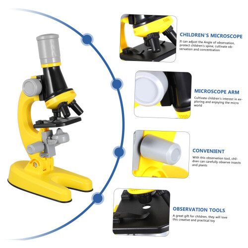 Educational Microscope with LED Light for Kids Science Experiments, Durable Adjustable Design 1