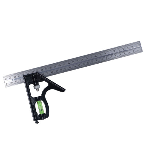 Stainless Steel Combination Square 0-300mm Carpenter Ruler Tool 2