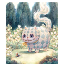 Pintura de Diamante DIY Cat Cheshire Cat Strass CíRculo Completo Pintura de Parede Diamante DecoraçãO Do Quarto