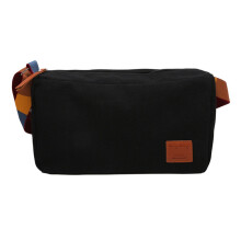 Women Korean Fashion Casual Leisure Zip Shoulder Tote Canvas Bag Women Girls Bag Canvas Bag(Black)