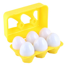 Children's Early Learning Educational DIY Matching Clever Egg Math Toys Mixed Shape Pair Bumping Toys Yellow