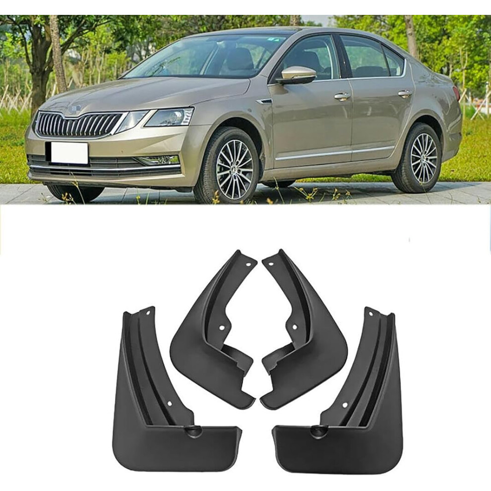 Car Mud Flaps For Skoda Octavia 20172019, Front And Rear Durable Mud Guards, Allweather Protection Set 9092120187762