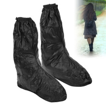 Wasserdichte Regen-Schuhüberzüge Schwarz 2XL PVC Schnee-Schuhschutz Überstiefel