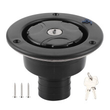Lockable RV Water Inlet Cover with 2 Keys, Leakproof Motorhome Fresh Water Filler Cap for Caravan