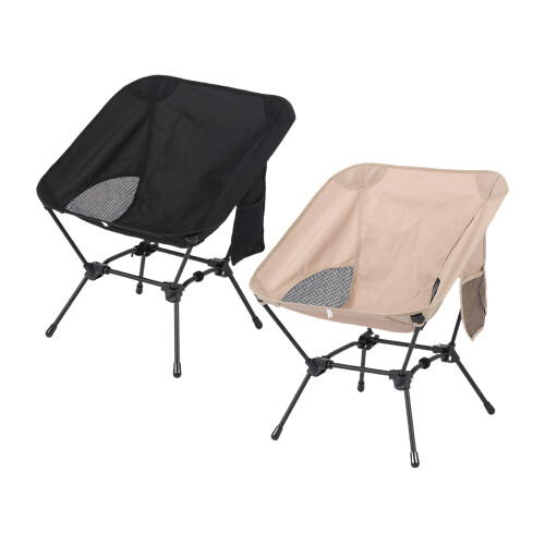 Ergonomic Outdoor Folding Chair Iron Construction-Black 1