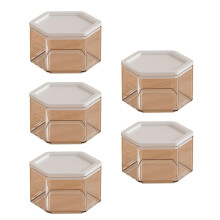 5Pcs Clear View Doll Display Case Toy Collector Shelf Mini Figure Storage Rack White Finish