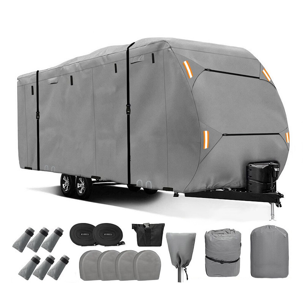 Rv Cover For 2025 Forest River No Boundaries Nb18.1, AllâWeather Travel Trailer Camper Cover With Breathable Vents And Reinforced Straps 9073542704959