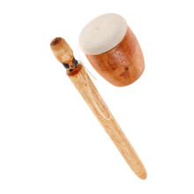 Authentic Natural Wood Frog Guiro Percussion Instrument with Wooden Striker for Music Education