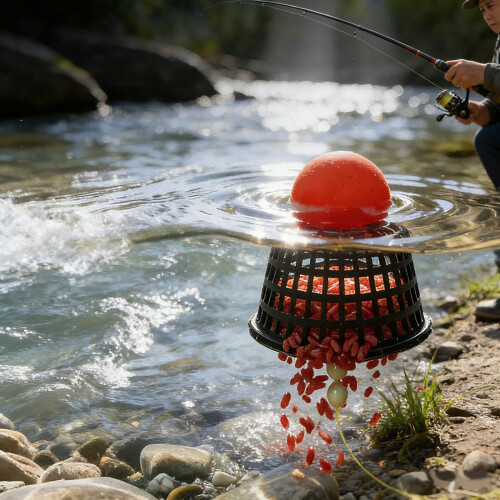 Professional Baits Dispenser With Removable Floating-Yellow 2