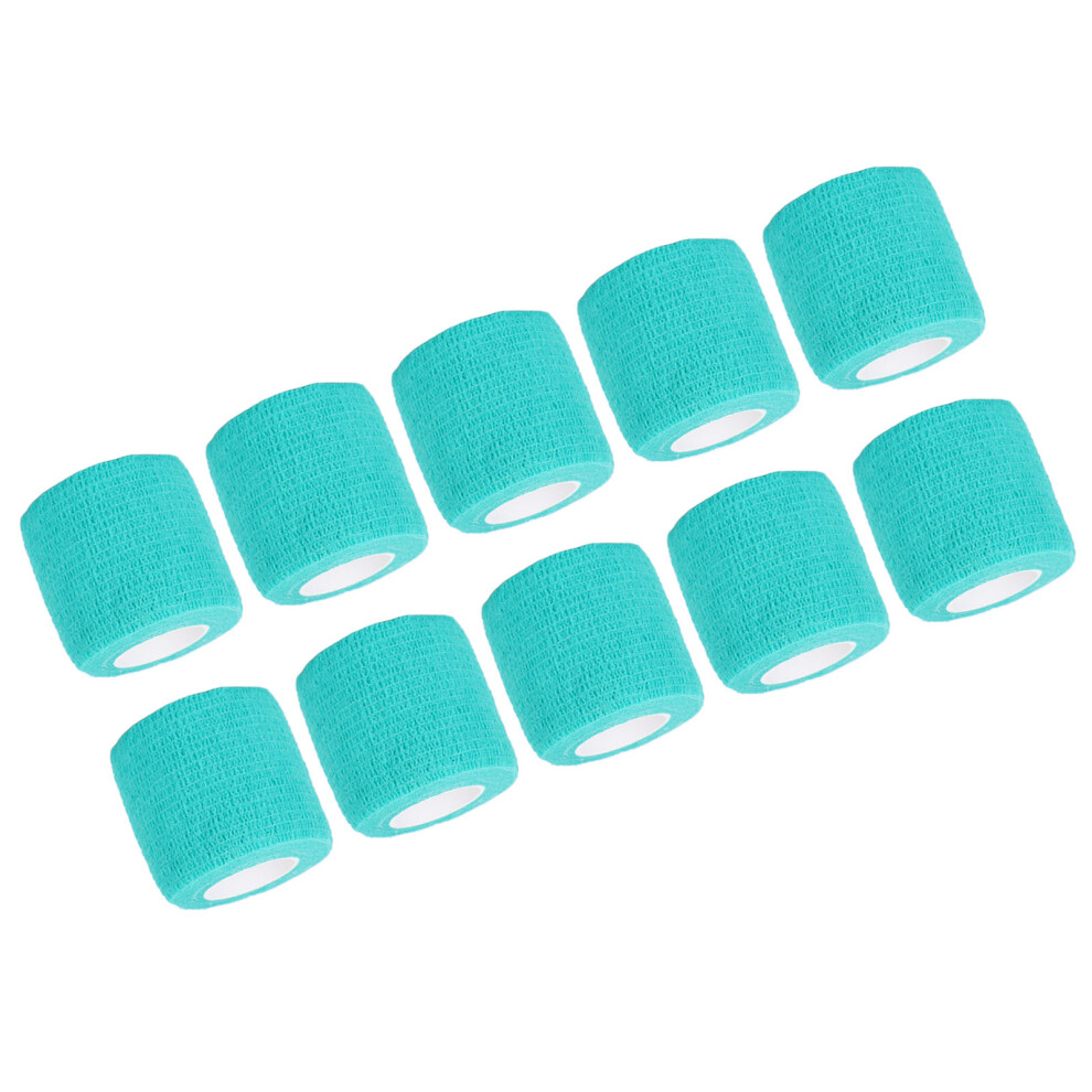 Green 10Pcs Self Adhesive Elastic Bandage 5Cm X 450Cm For Tattoo, Sports & Camera