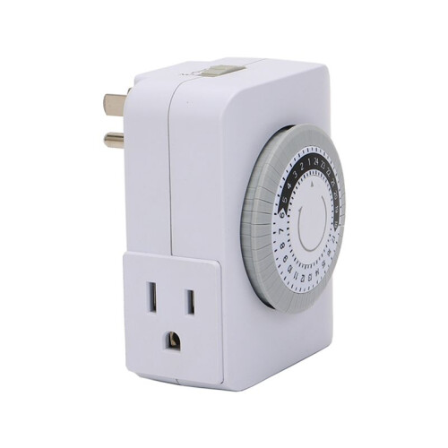 US Plug, 2Pcs 24-Hour Outlet Timer with 2 Grounded Outlets,Programmable Timer for Electrical Outlets,30-Minute Intervals 2
