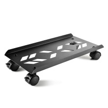 Small PC Tower Stand with Rolling Caster Wheels, Heavy Duty CPU Stand Riser for Gaming PC Under Desk