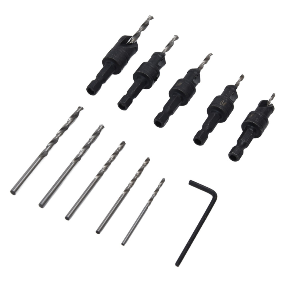 11pc Countersink Drill Bit Set Woodworking