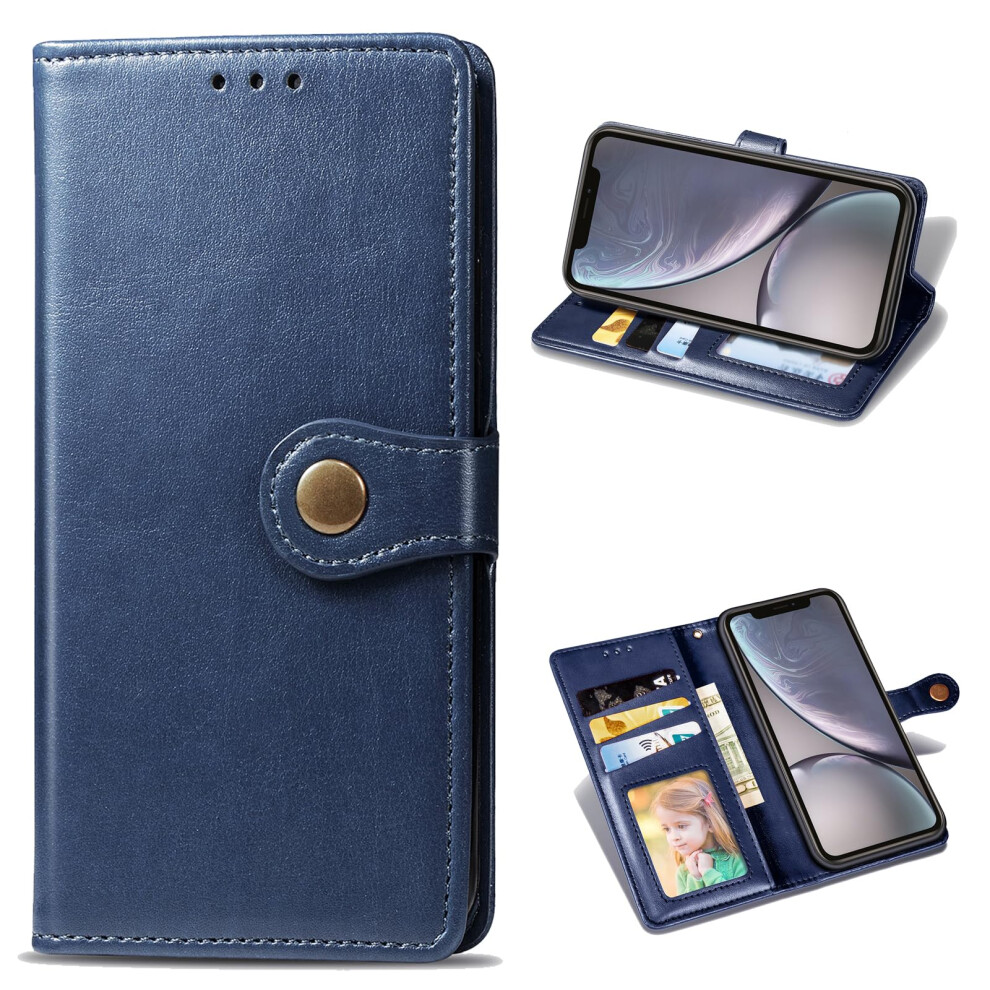 Wallet Case For Lg Stylo 3 Plus Pu Leather Flip Cover With Card Holder And Magnetic Lock Closure Blue 9330225989509